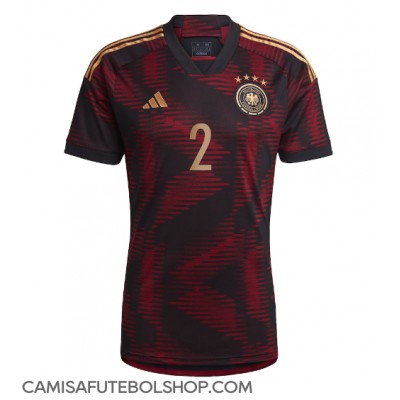 Camisa de time de futebol Alemanha Antonio Rudiger #2 Replicas 2º Equipamento Mundo 2022 Manga Curta